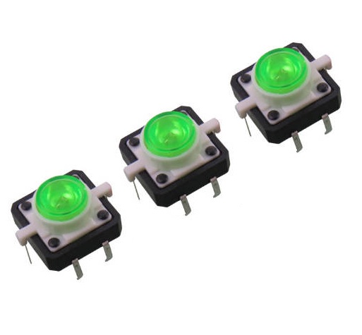 Green Shell LED тактильді қосқыш