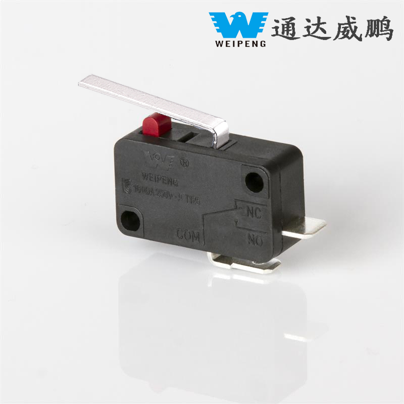 HK-14 қысқа тұйықталудан қорғалған сүт шайының жиегі түзу тұтқасы бар микро қосқышы